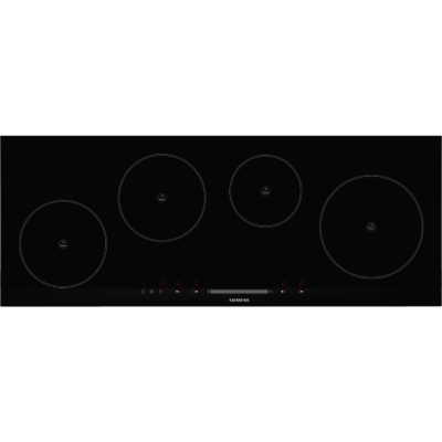 Siemens EH975ME11E 90cm Induction Hob with Stainless Steel Side Trim Siemens EH975ME11E 90cm Induction Hob with Stainless Steel Side Trim